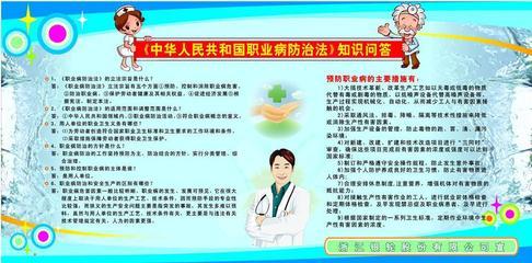 《中華人民共和國職業(yè)病防治法》知識問答展板 專業(yè)宣傳，守護(hù)健康